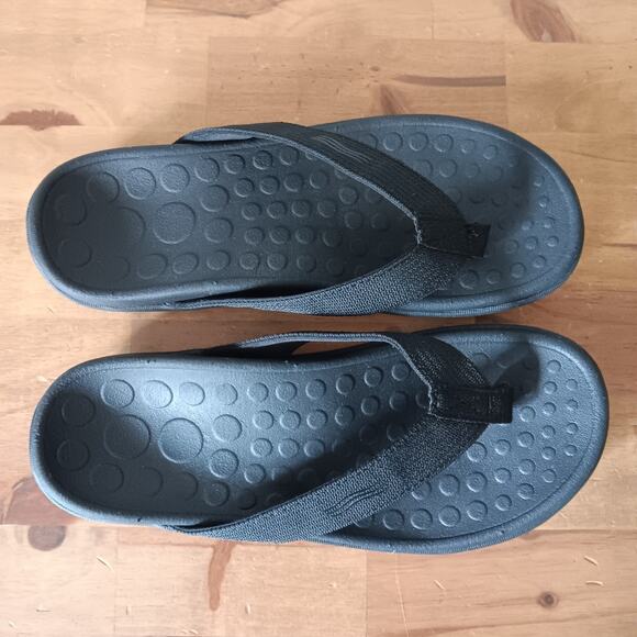 Vionic 44 Wave‎ Black Toe Post Sandals Women’s US Size 8 - Picture 4 of 10